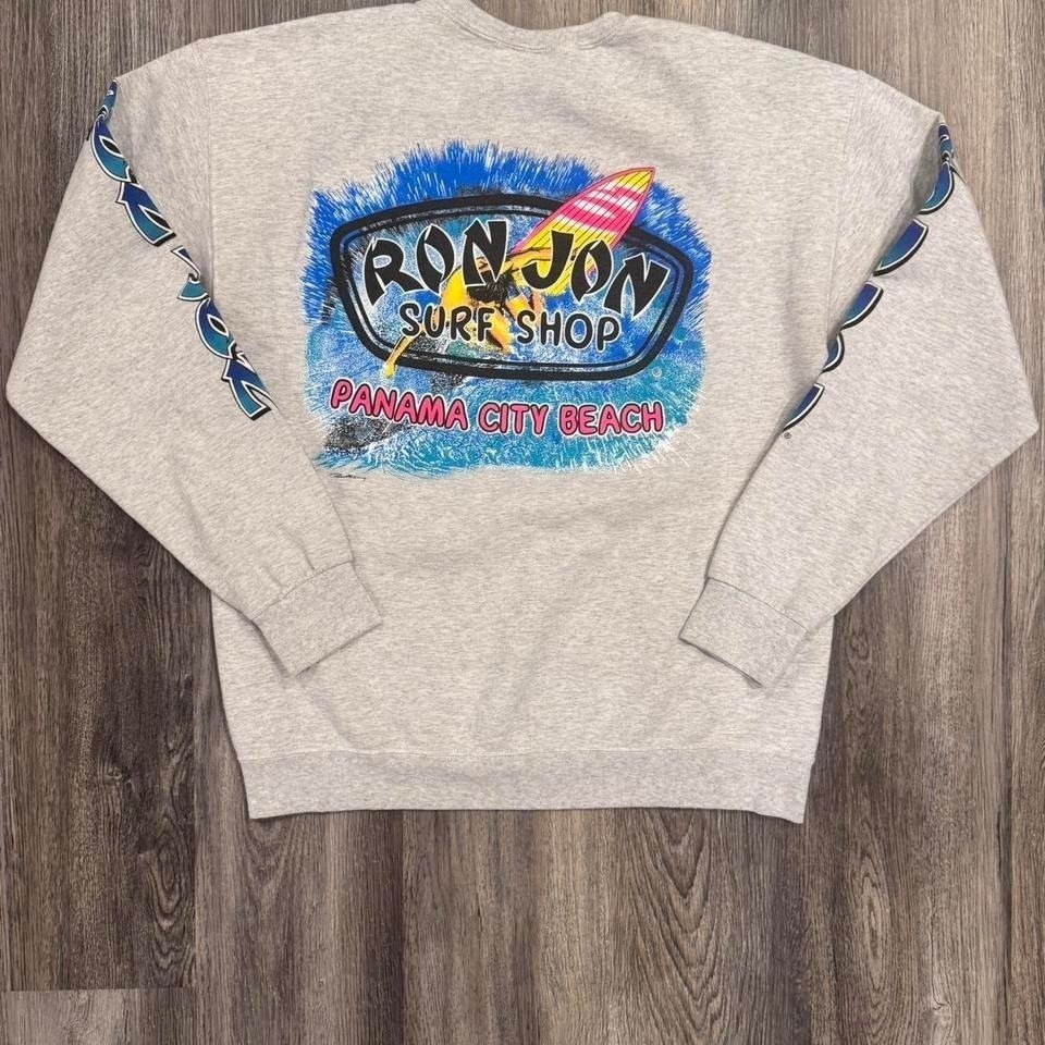 Y2k Ron Jon Surf Shop Panama City Beach Graphic Print Crewneck Sweatshirt Xl